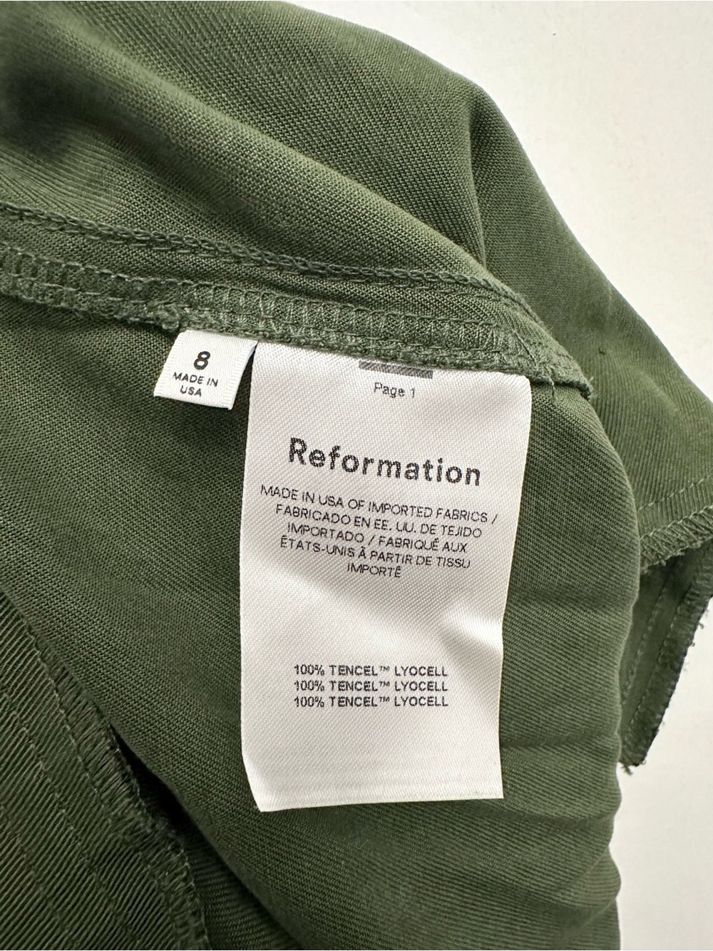 Reformation Jackson Straight-Leg Cargo Pant In Fern Size 8 - Picture 14 of 15